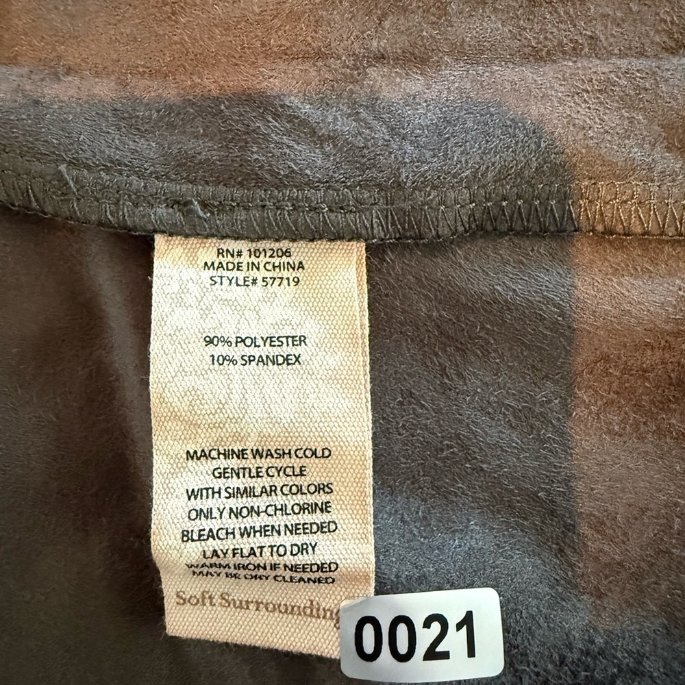 Soft Surroundings Women’s Suede Long Asymmetrical Jacket Size 2X - Picture 10 of 10